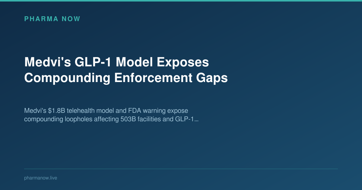 Medvi FDA Warning Exposes GLP-1 Compounding Gaps | Pharma Now Medvi FDA Warning Exposes GLP-1 Compounding Gaps | Pharma Now