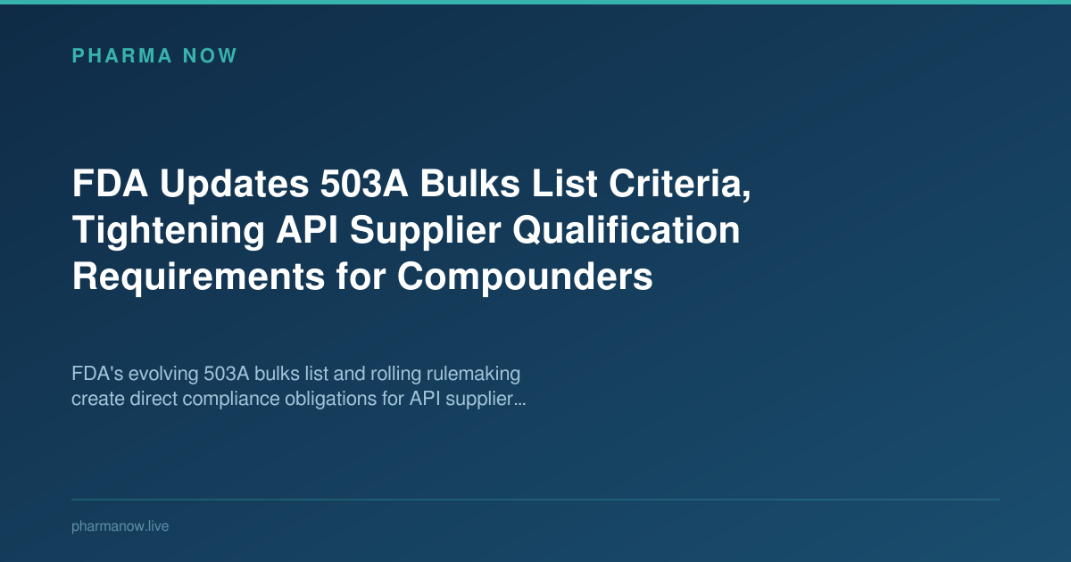 fda bulk compounding list 503a ipamorelin Bulks List: API Supplier Qualification Requirements Glutathione: The Mother Of mejora la construcción de los huesos Tamaño:1 palo