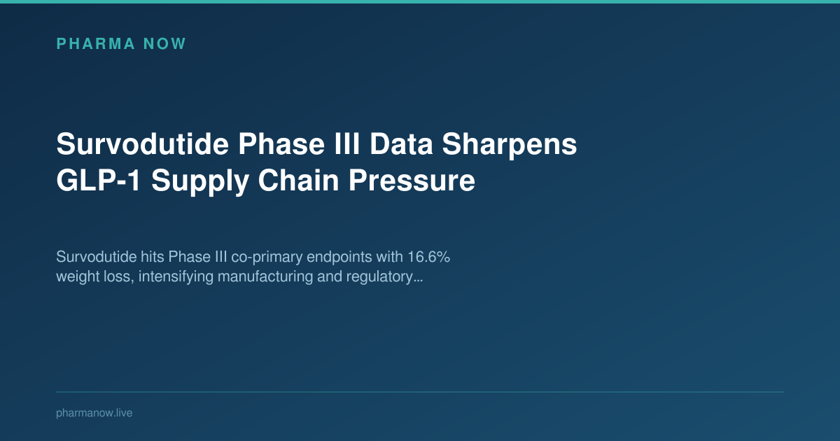 Survodutide Phase III Results: GLP-1 Manufacturing Impact | Pharma Now Survodutide Phase III Results: GLP-1 Manufacturing Impact | Pharma Now