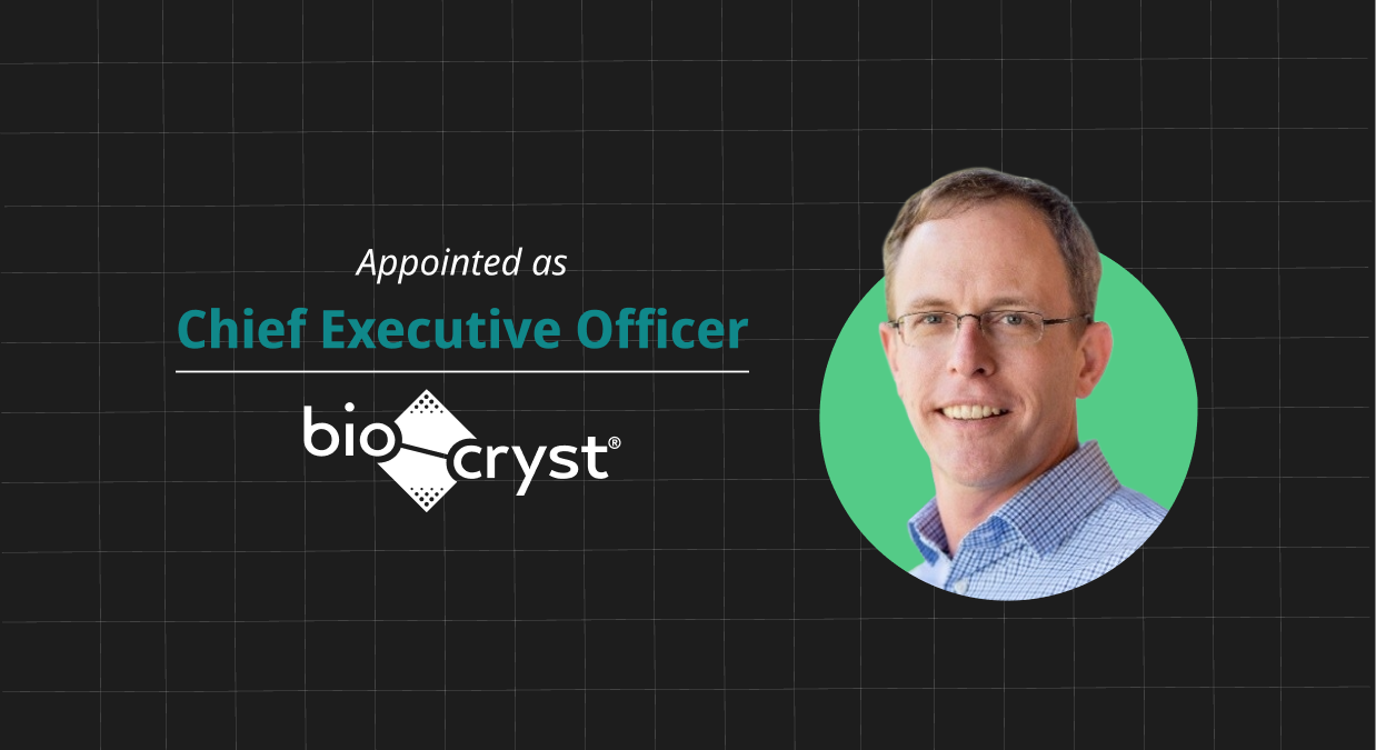 BioCryst Announces The Appointment Of Charlie Gayer To Take Over As Chief Executive Officer Following Jon Stonehouse’s Retirement In December